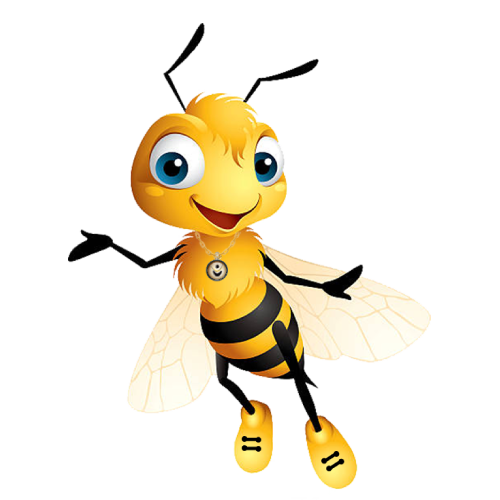 image of a happy bee