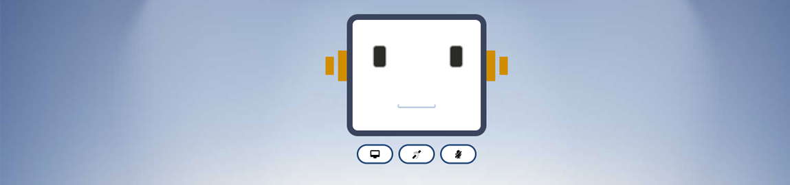 image of a screen with robotic face depicting spelling bee games interface